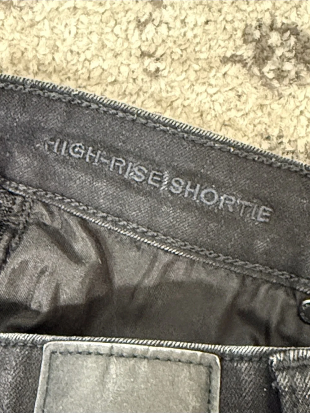 Black High-Rise Shortie Distressed Jean Shirts by American Eagle